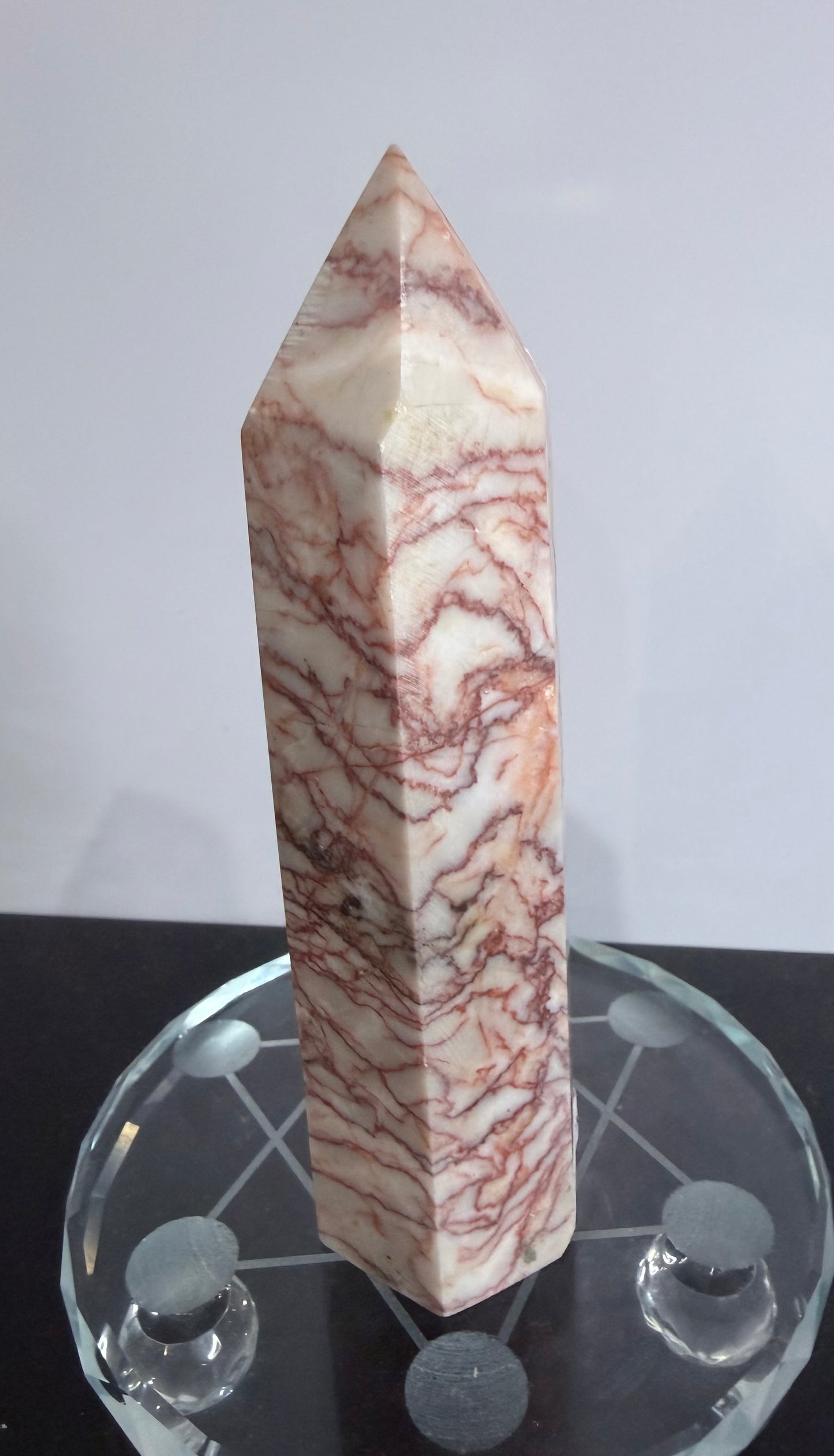 Red Vein Jasper Crystal Tower – 14cm | 330g A