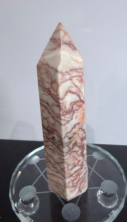 Red Vein Jasper Crystal Tower – 14cm | 330g A