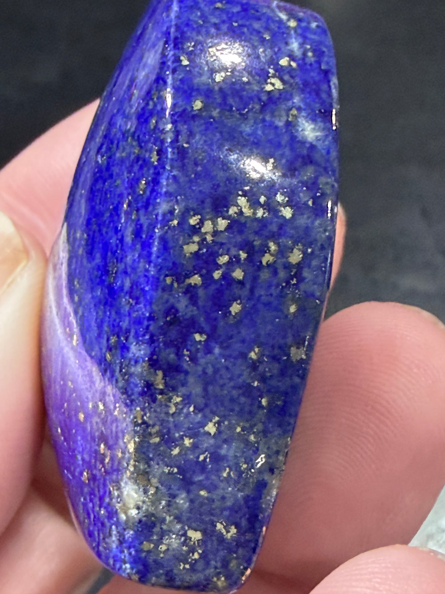Lapis Lazuli Heart – Deep Blue with Natural Pyrite | 4.4 cm | 61g A