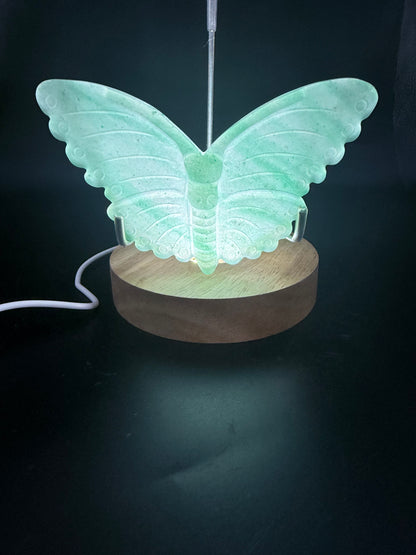 Green Aventurine Butterfly Carving
