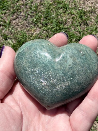 Amazonite Heart – 180g 7 x 5.6cm