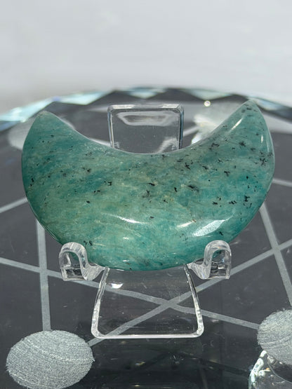Amazonite Moon Carving – 4.6–5 cm (Pick Your Own)