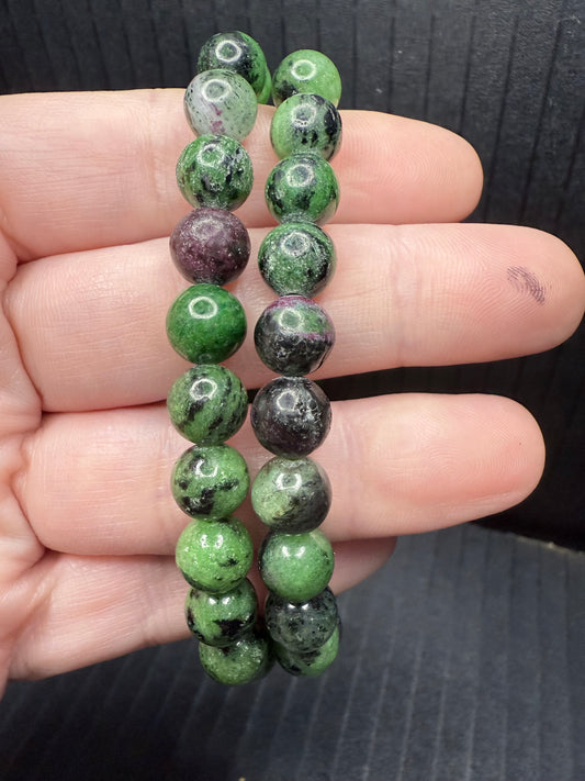 Ruby in zoisite Bracelet 8mm