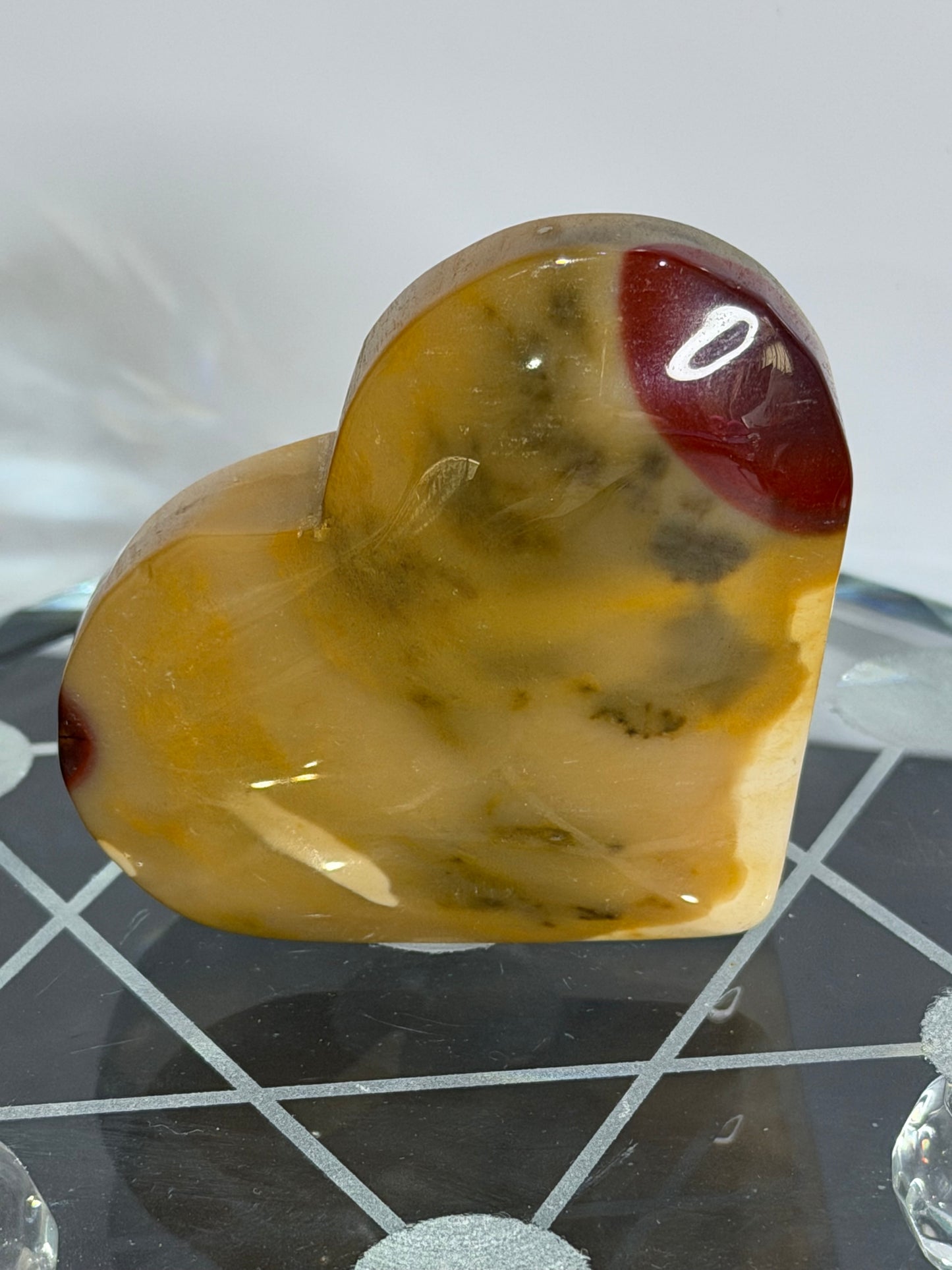 Mookaite Jasper Heart with Natural Dendrites 77g | 6 × 5 cm