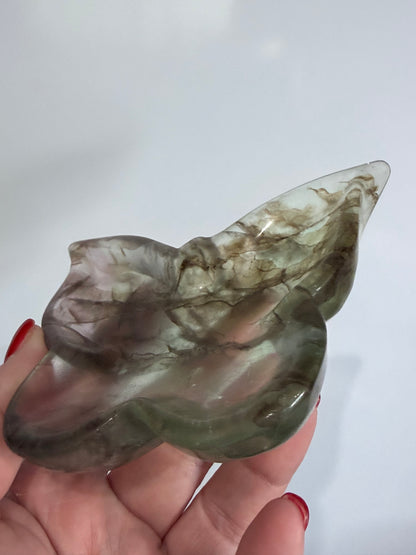 Dendritic Fluorite Butterfly Bowl – 317g