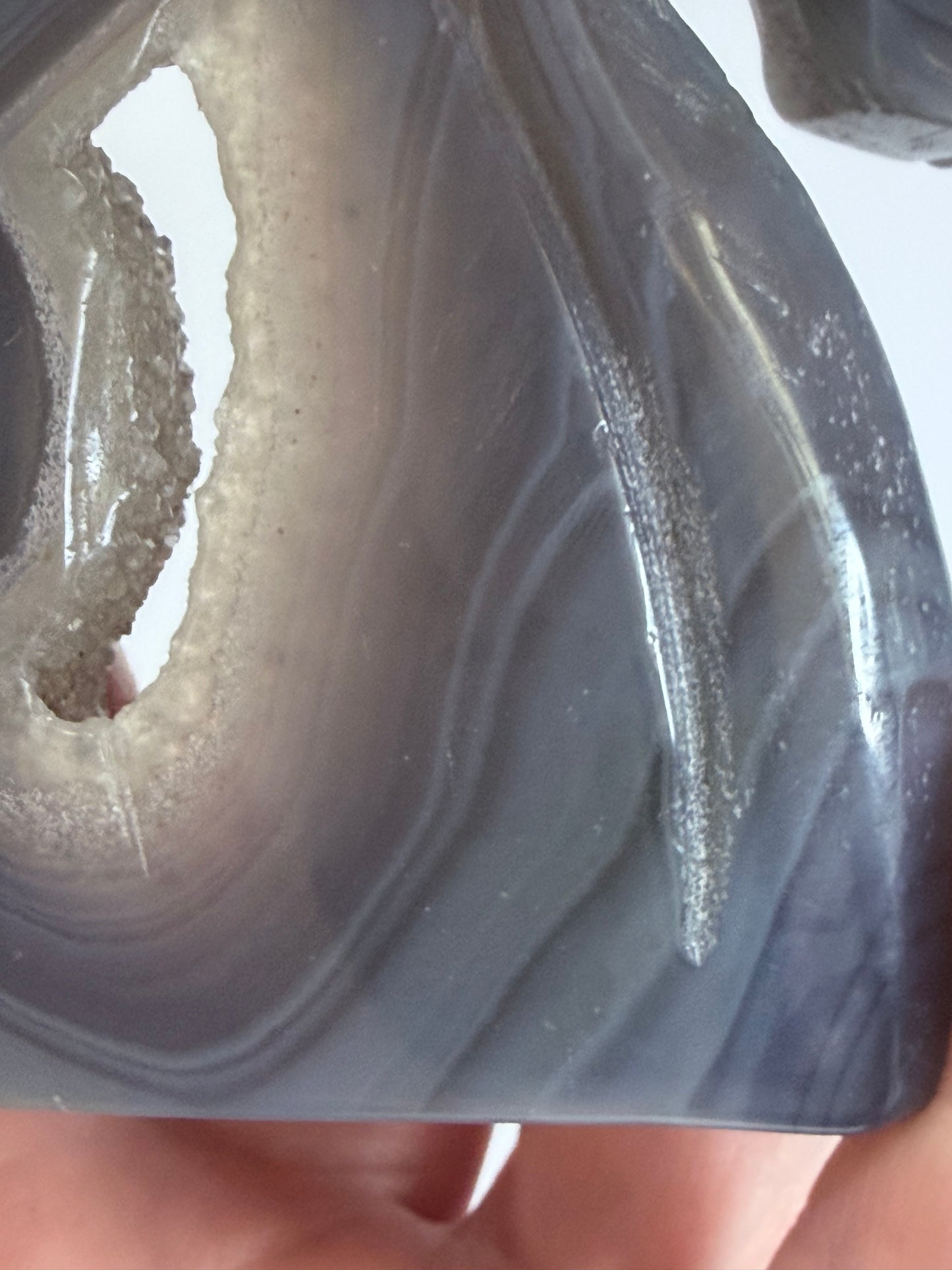 Agate Unicorn Druzy Carving – 10cm | 145g