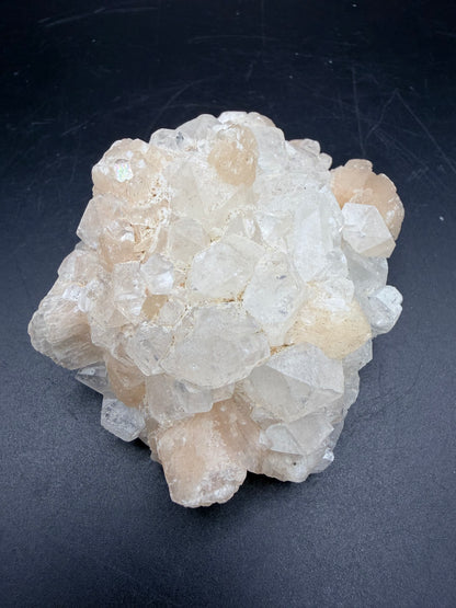 Apophyllite with Peach Stilbite Crystal Cluster