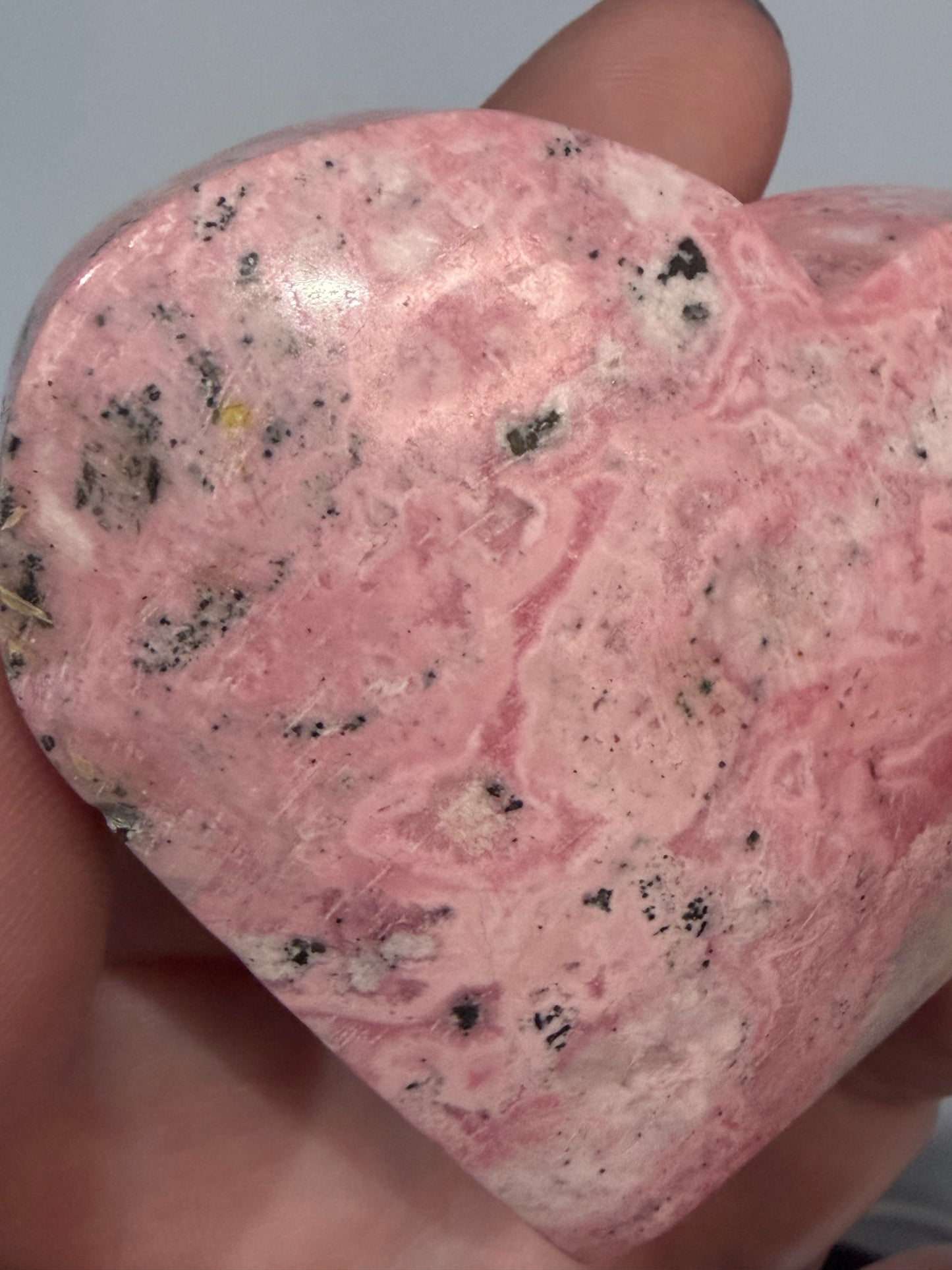 Pink Rhodonite Heart (Peru) B