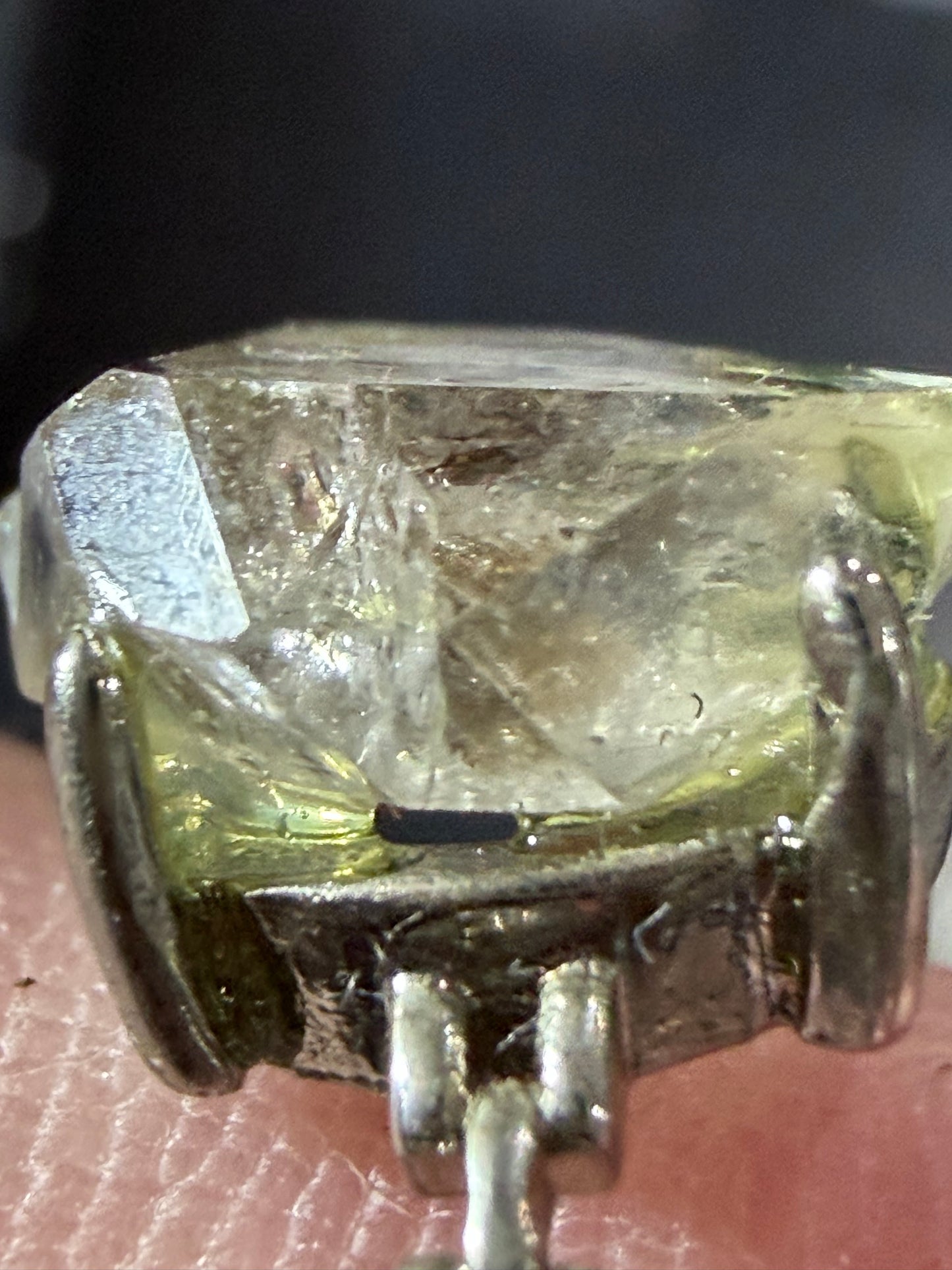 Natural Herkimer Diamond Quartz Ring | Double-Terminated Crystal C