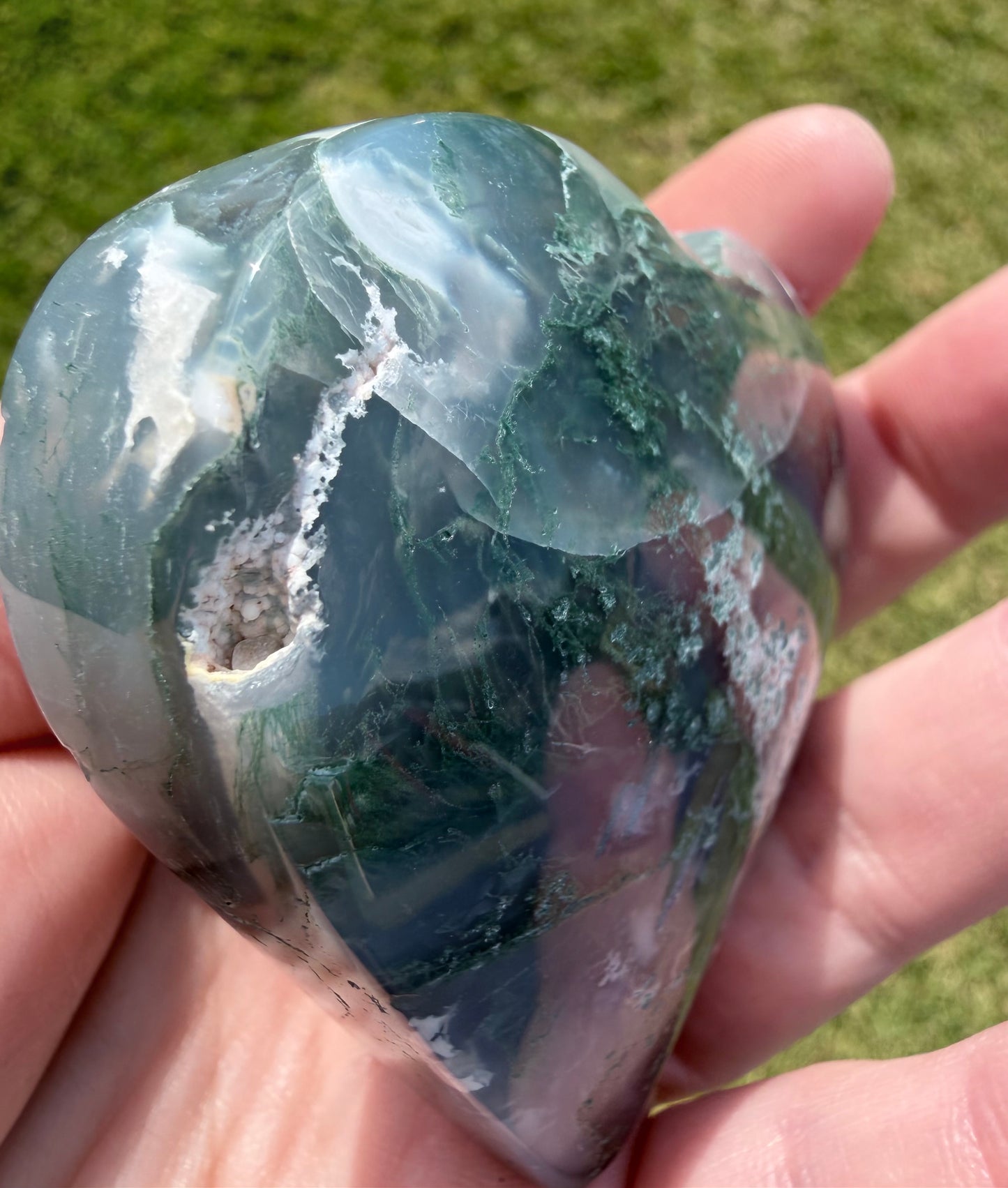 Moss Agate Heart