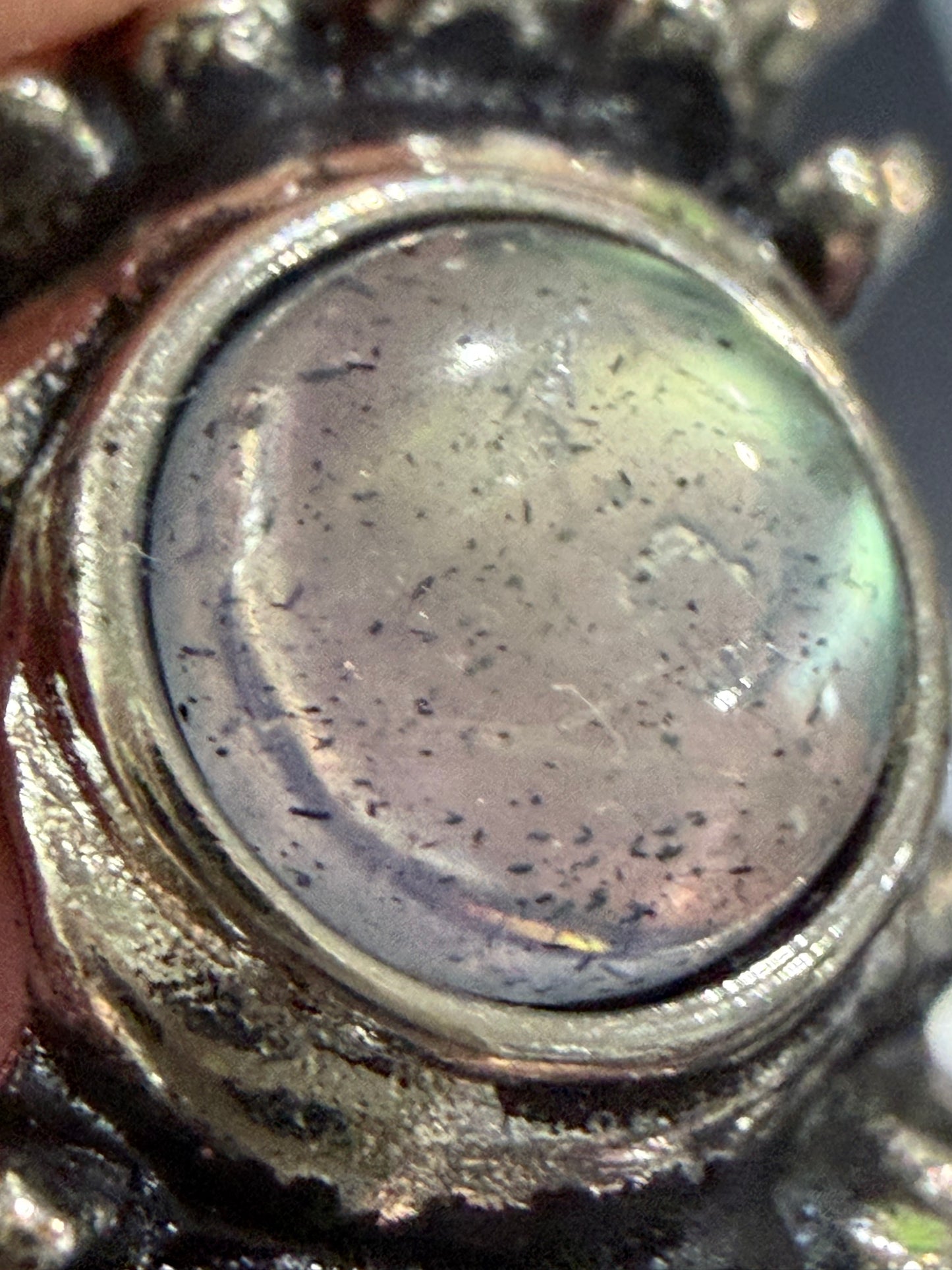 Natural Labradorite Sun Ring | Adjustable Crystal Ring