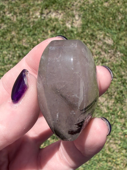 Garden Quartz (Lodolite) Self-Standing Heart – 73g C