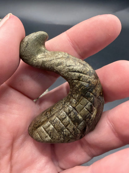 Pyrite Dragon Carving