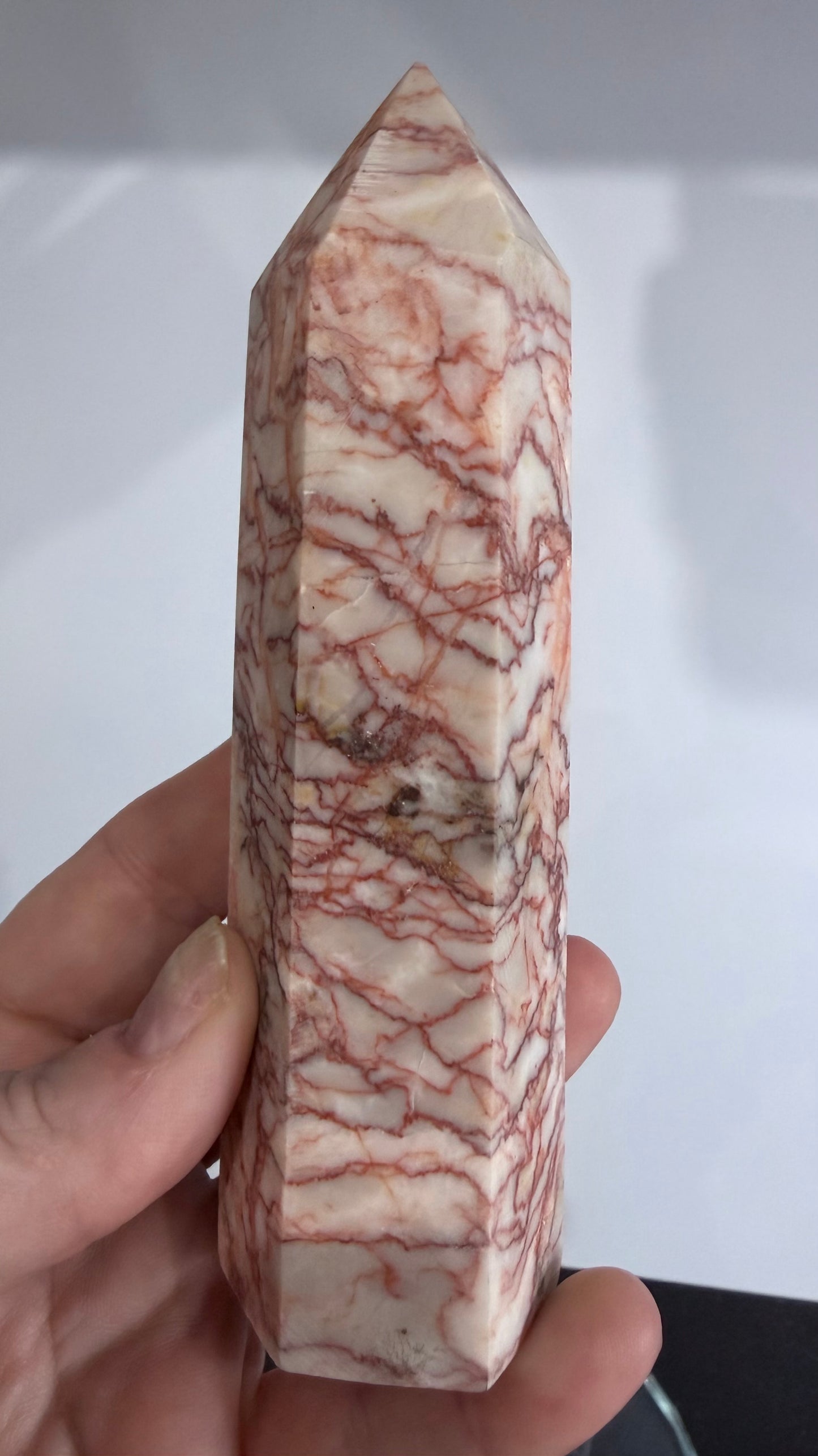 Red Vein Jasper Crystal Tower – 14cm | 330g A