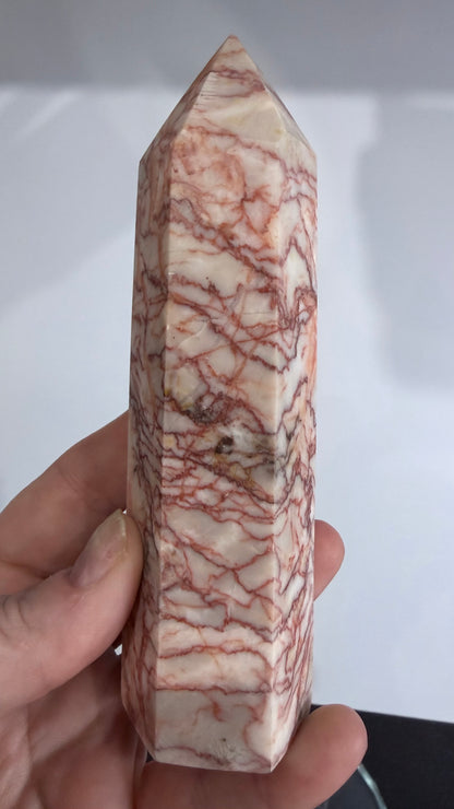 Red Vein Jasper Crystal Tower – 14cm | 330g A