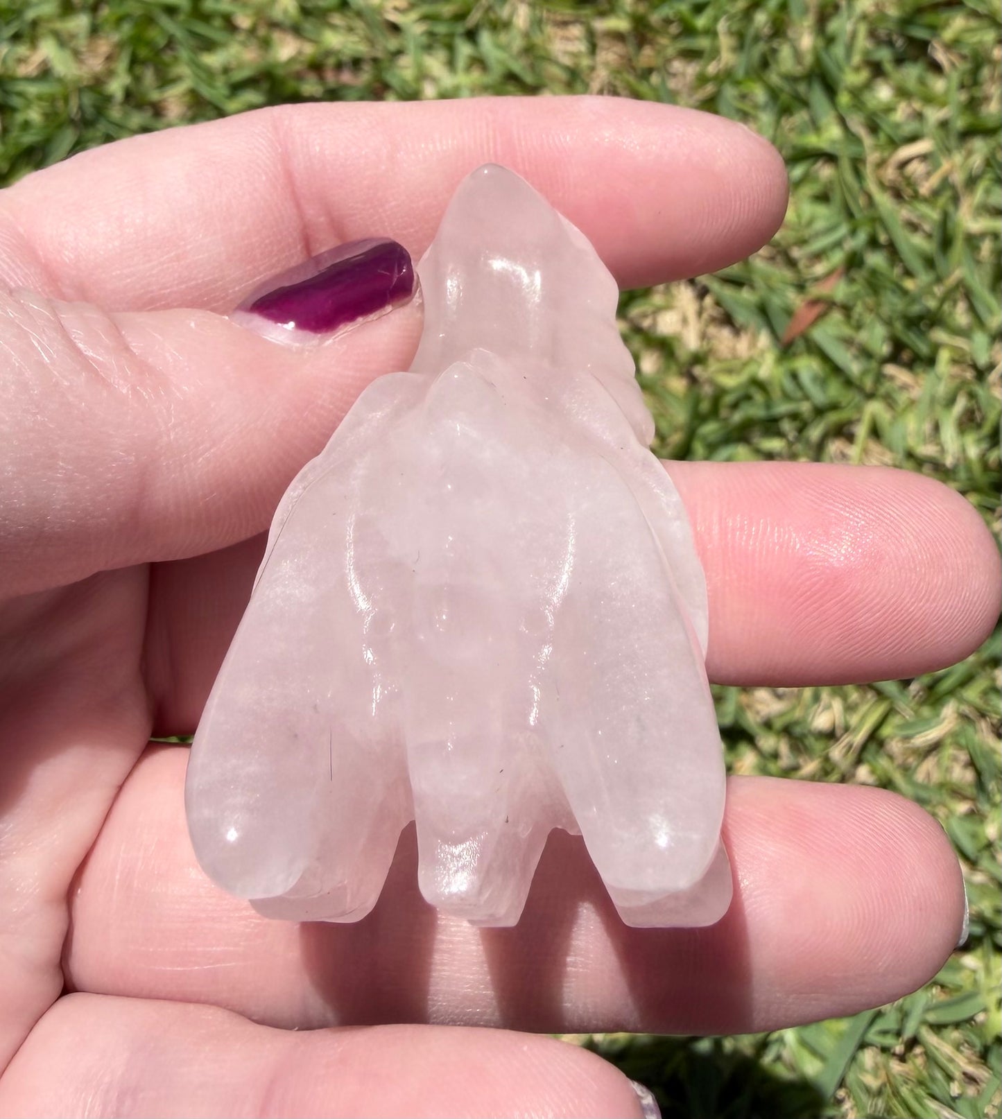 Rose Quartz Dragon Head