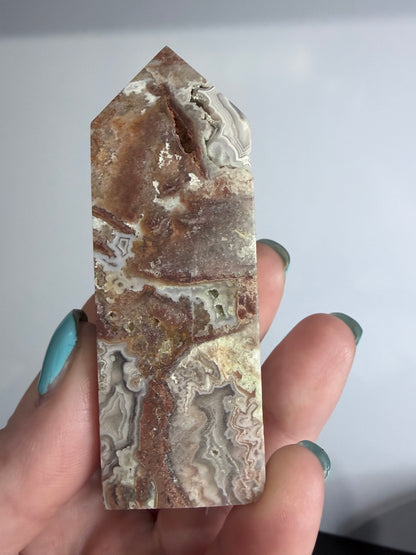 Mexican Lace Agate Tower A -
