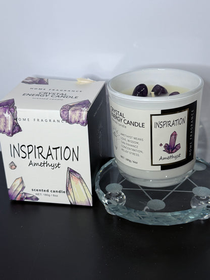 Inspiration Crystal Energy Candle – Amethyst | 180g