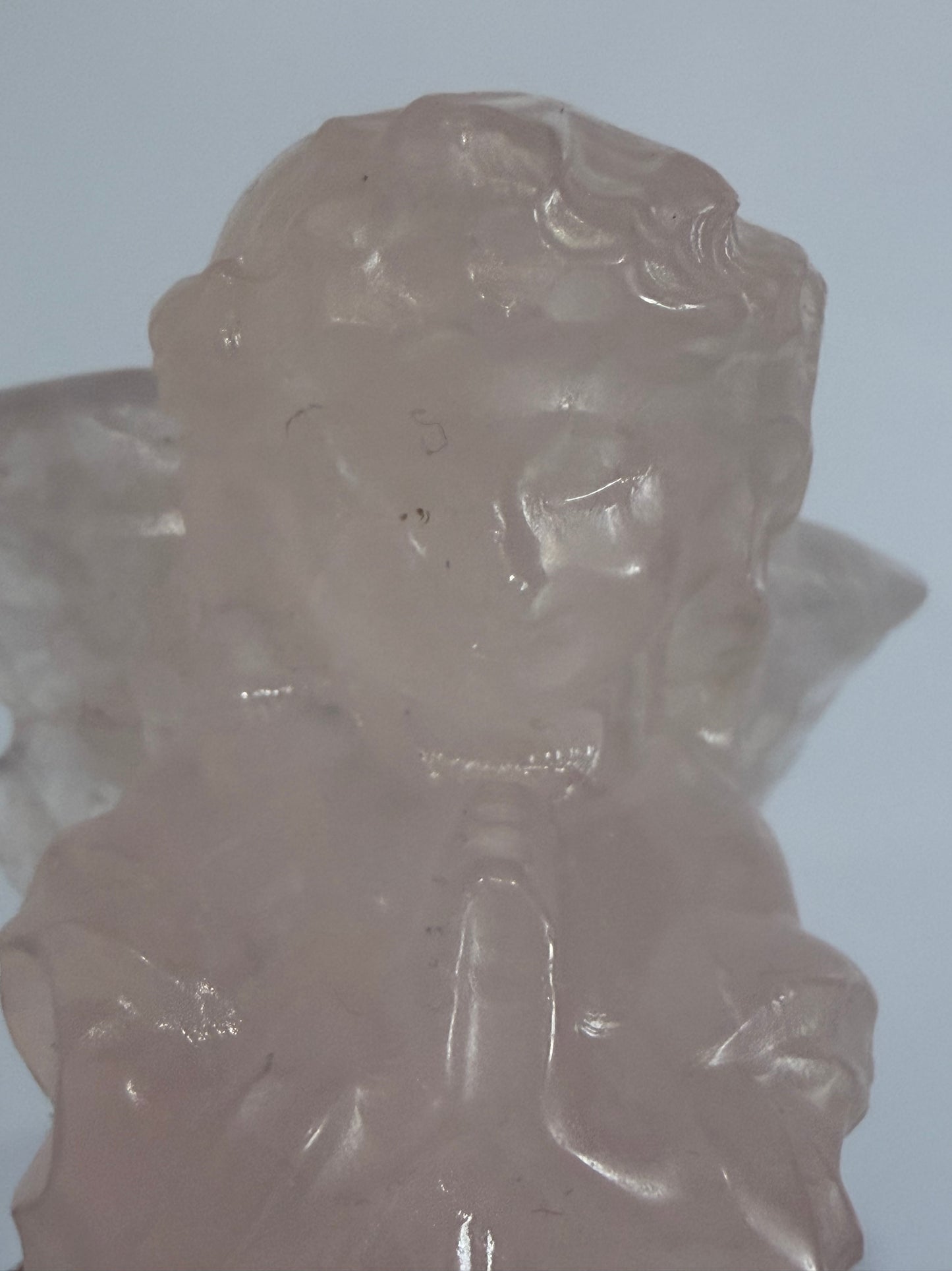Rose Quartz Angel Crystal Carving – 10cm