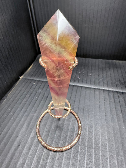 Candy Fluorite Wand on stand