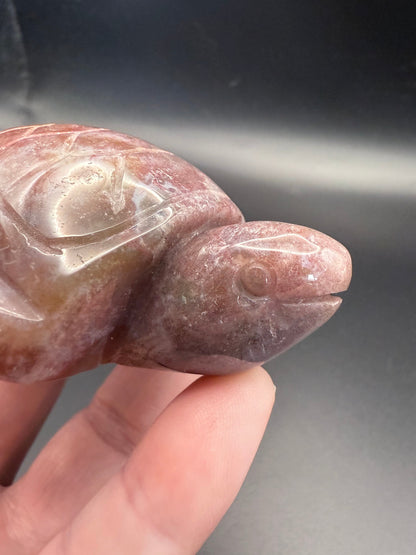 Ocean Jasper Turtle Carving