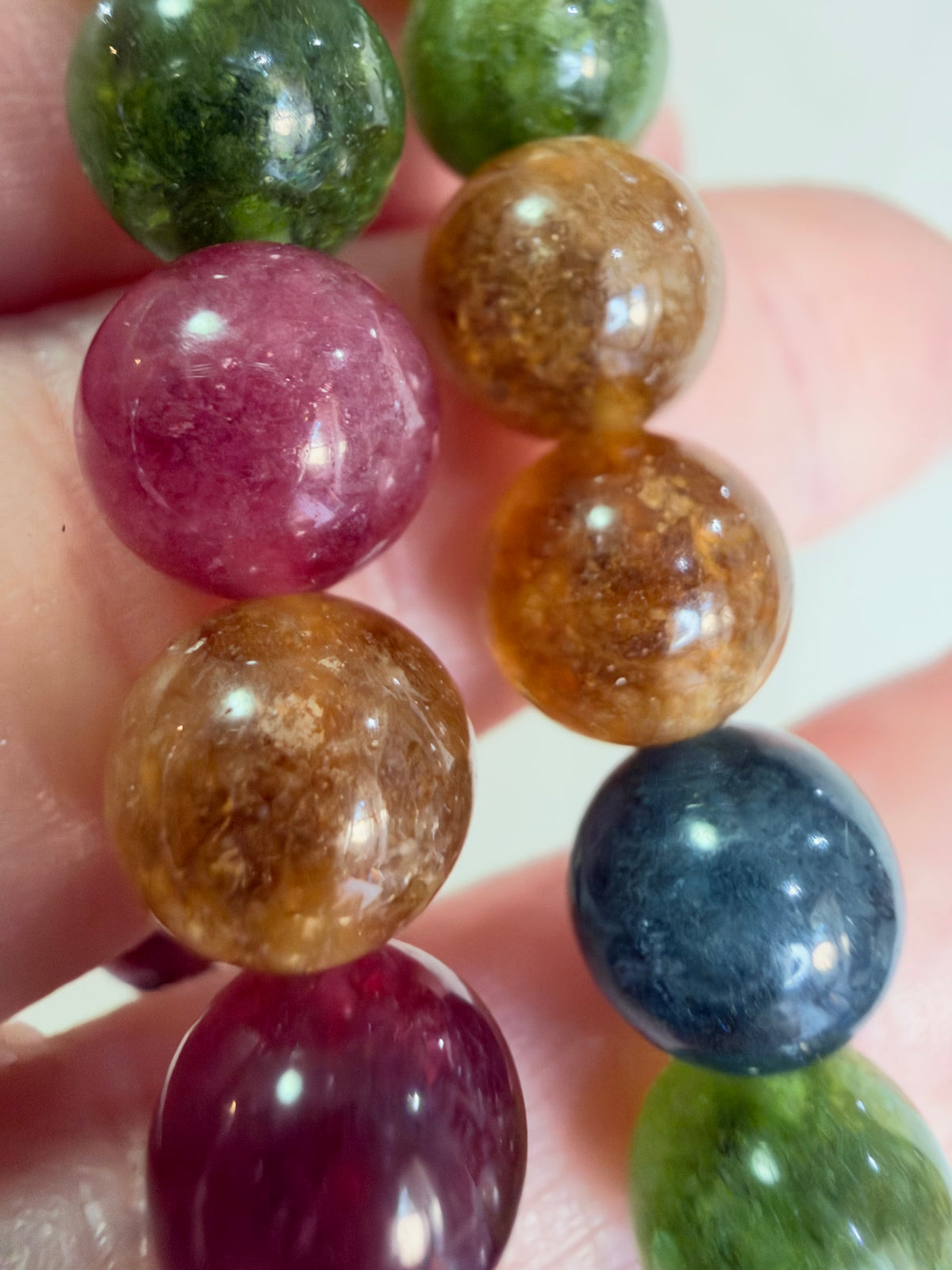 8mm Multicolour Tourmaline Bracelet