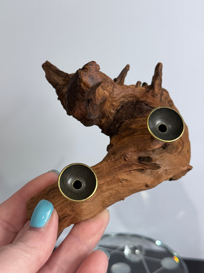 Natural Driftwood Double Sphere Stand 
(Spheres not included)