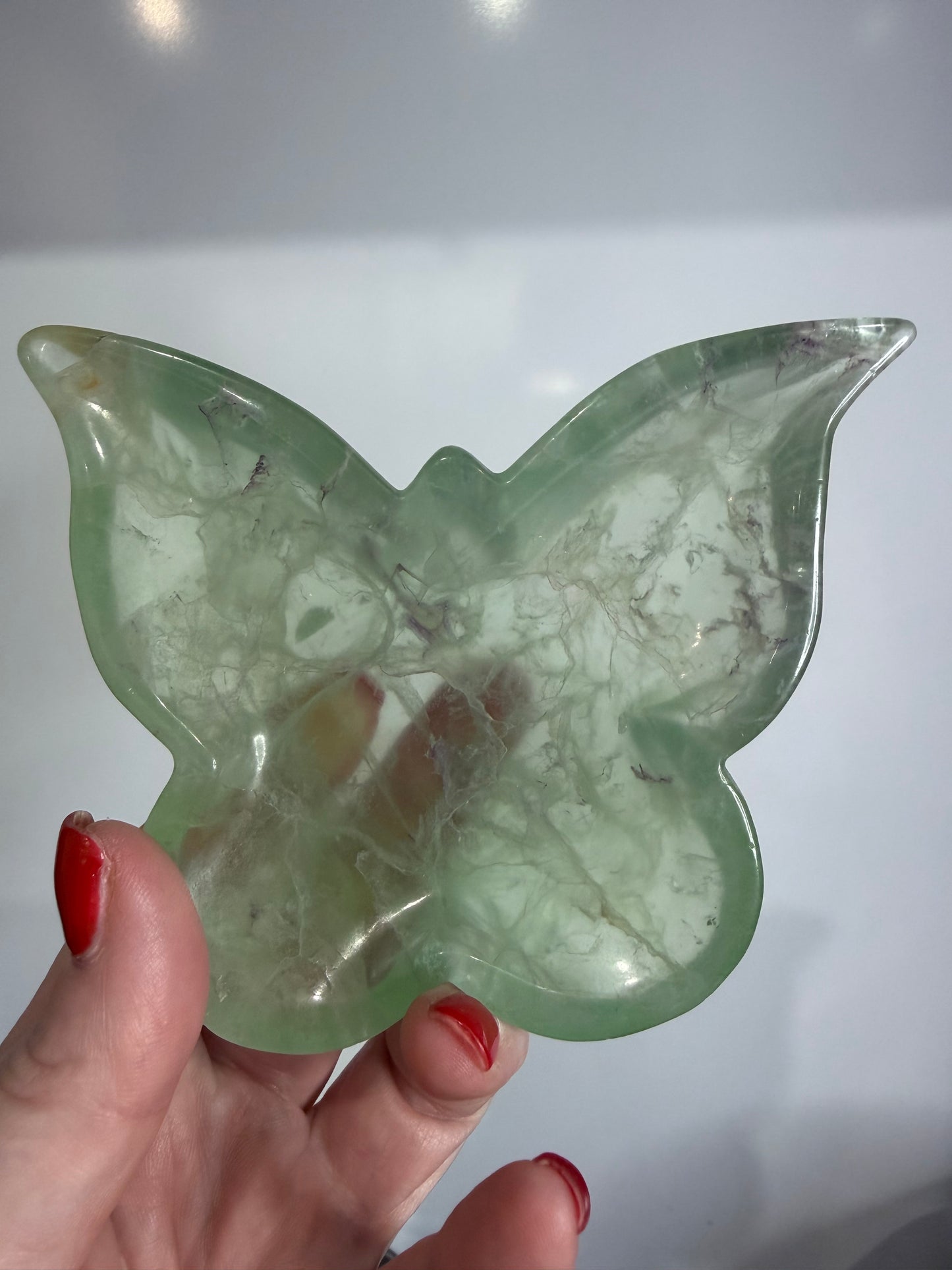 Green Fluorite Butterfly Bowl – 317g