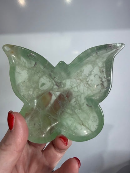 Green Fluorite Butterfly Bowl – 317g