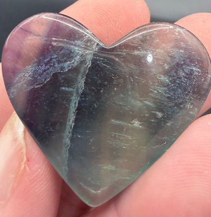 💜 Fluorite Heart assorted colours– 5cm