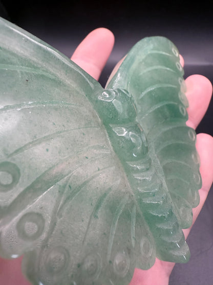 Green Aventurine Butterfly Carving