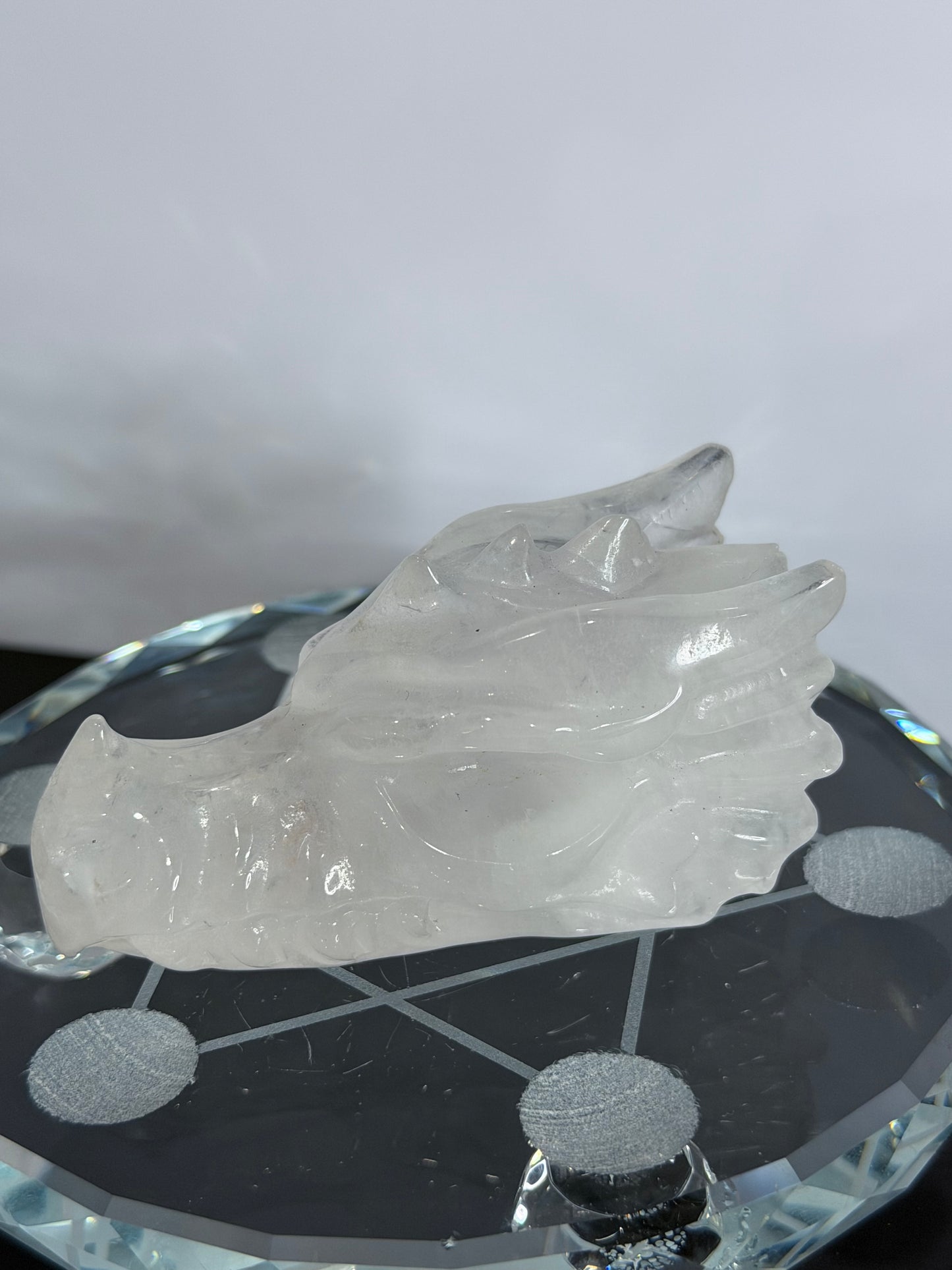 Clear Quartz Dragon with Hematoid Inclusion 7cm -