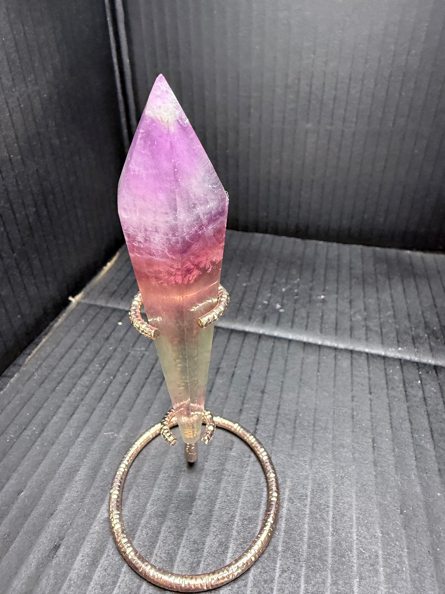 Candy Fluorite wand on stand