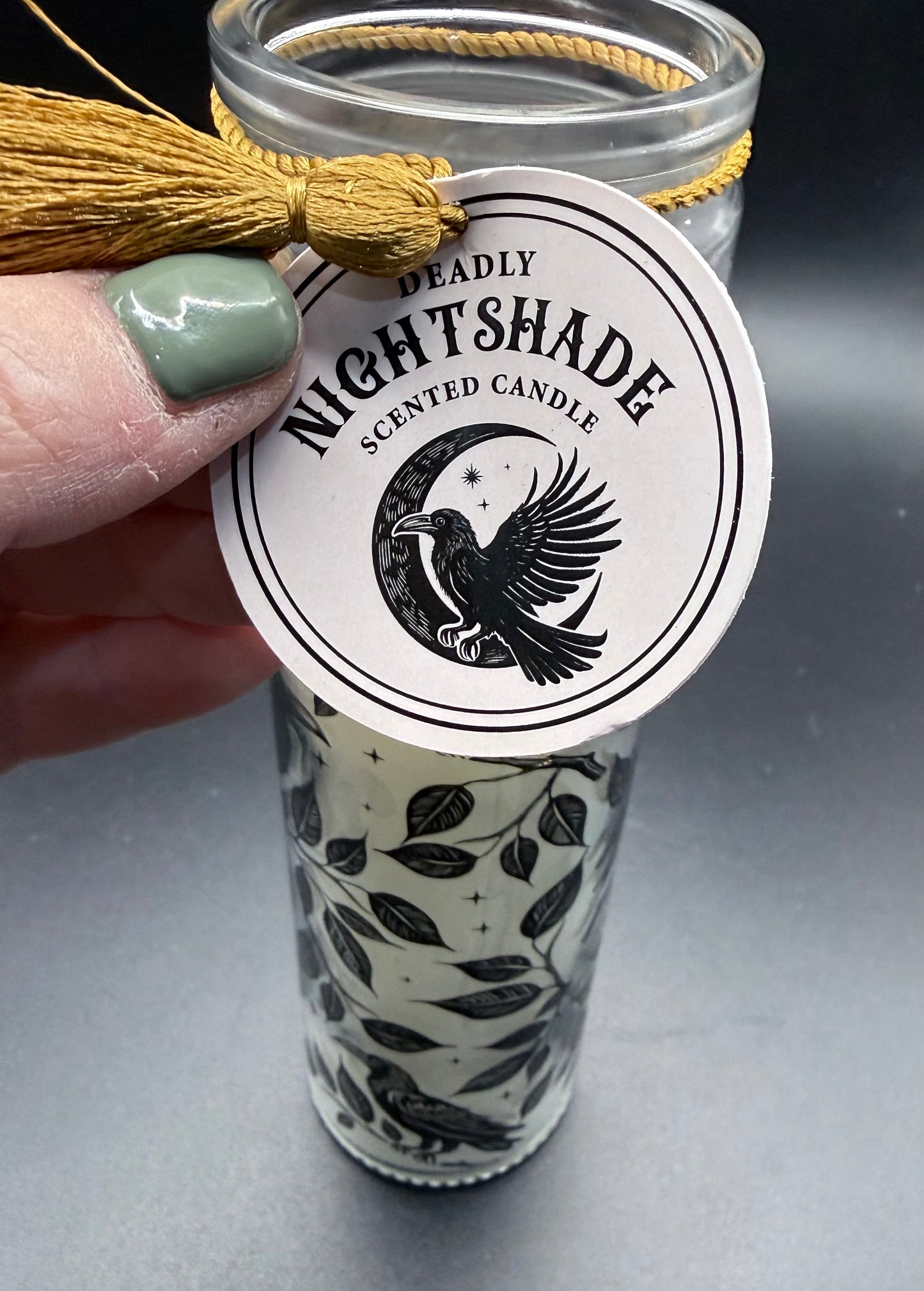 Mystic Raven Deadly Nightshade Tube Candle