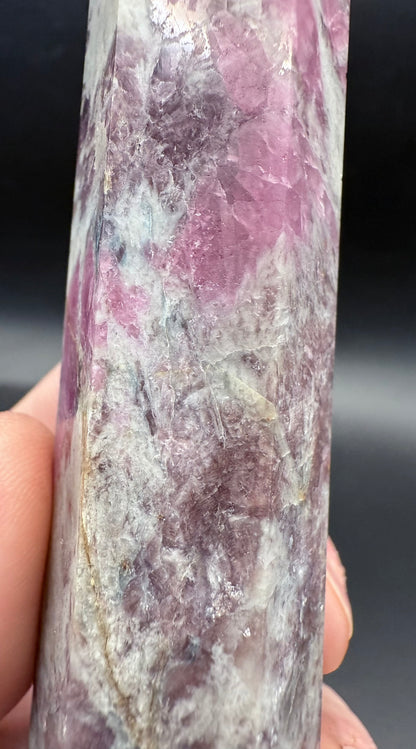 Rare Multi-Mineral Tower – Pink & Blue Tourmaline, Aquamarine, Smokey Quartz, Lepidolite & Mica - Crystal wonderland By Lisa