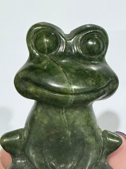 Serpentine Frog Carving