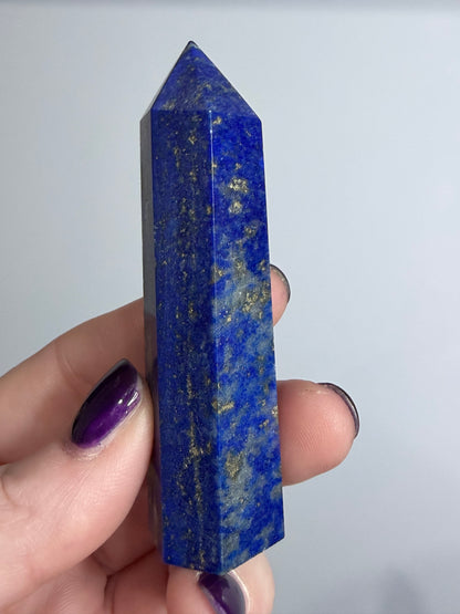 Lapis Lazuli Point | Natural Pyrite Inclusions A