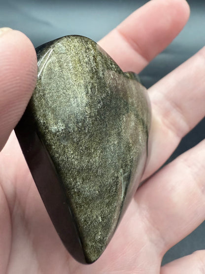 Golden Sheen Obsidian Heart – 5.2 x 4.8cm