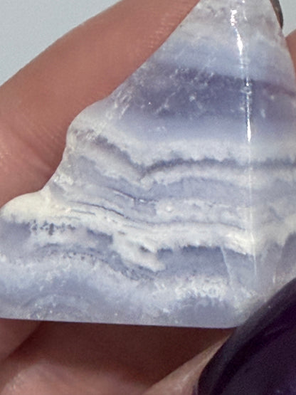 Blue Lace Agate Mini Freeform with Druzy F