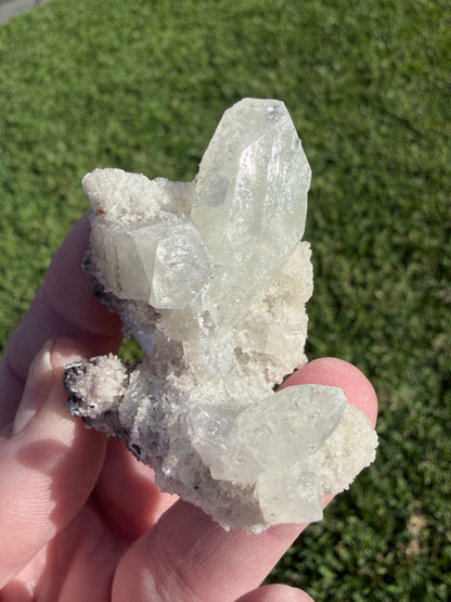 Jalgaon Apophyllite on Chalcedony with Celadonite | 33g