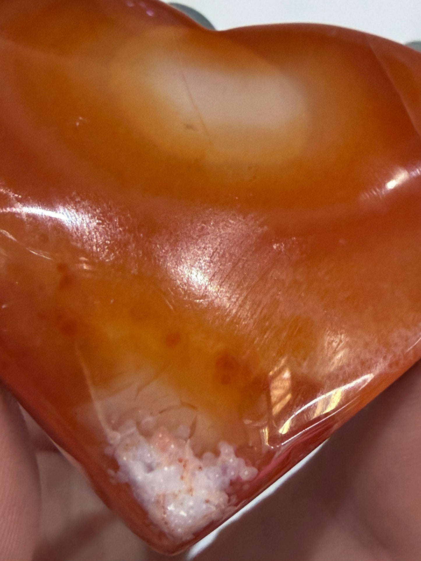 Carnelian Agate Druzy Heart A -