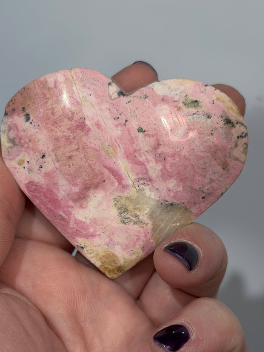 Pink Rhodonite Heart (Peru) C