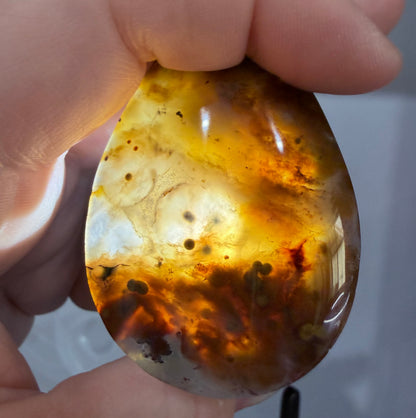 Ocean Jasper Crystal Pendant – Orbicular Jasper from Madagascar | 6 × 4 cm