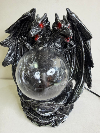 Twin Dragon Plasma Ball Lamp – 20cm