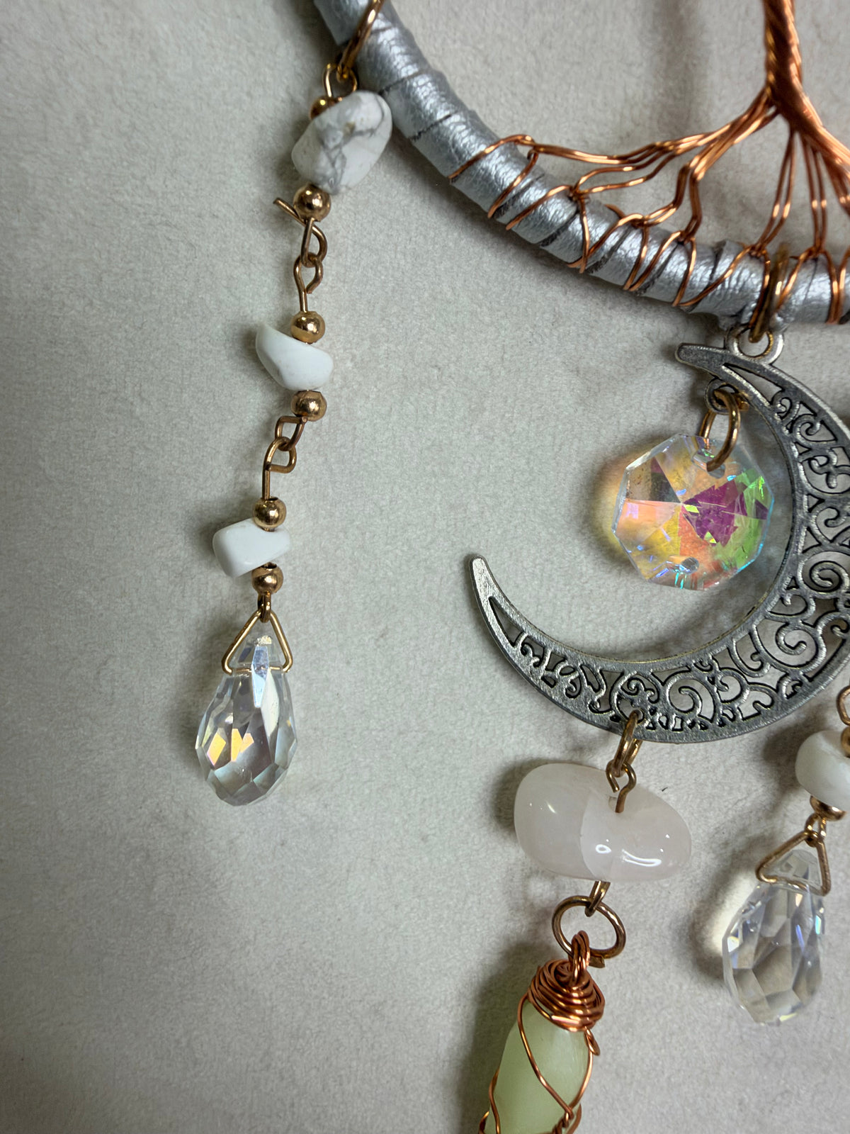 Crystal Tree of Life Suncatcher – Moon Wall Hanging 30cm