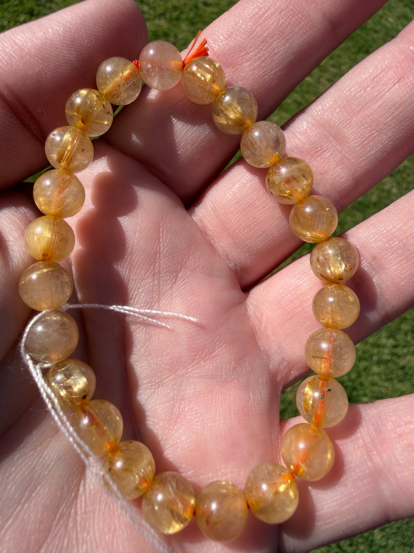 Golden Rutilated Quartz Bracelet — 8mm