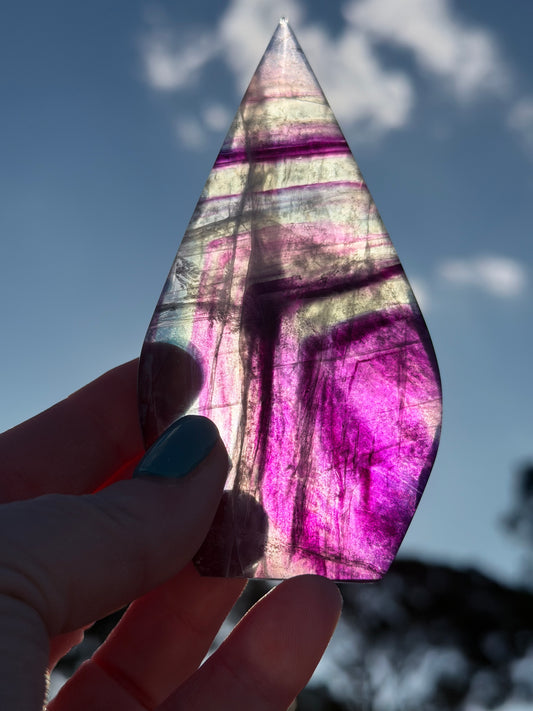 Rainbow Fluorite Freeform – 11cm | 160g