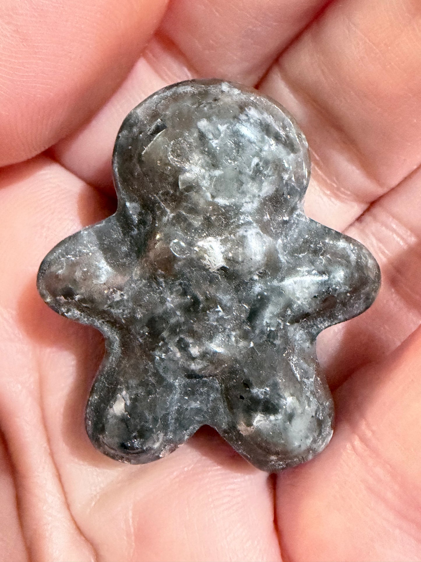 Gingerbread Man Crystal 4cm Mini Carving – Various Materials