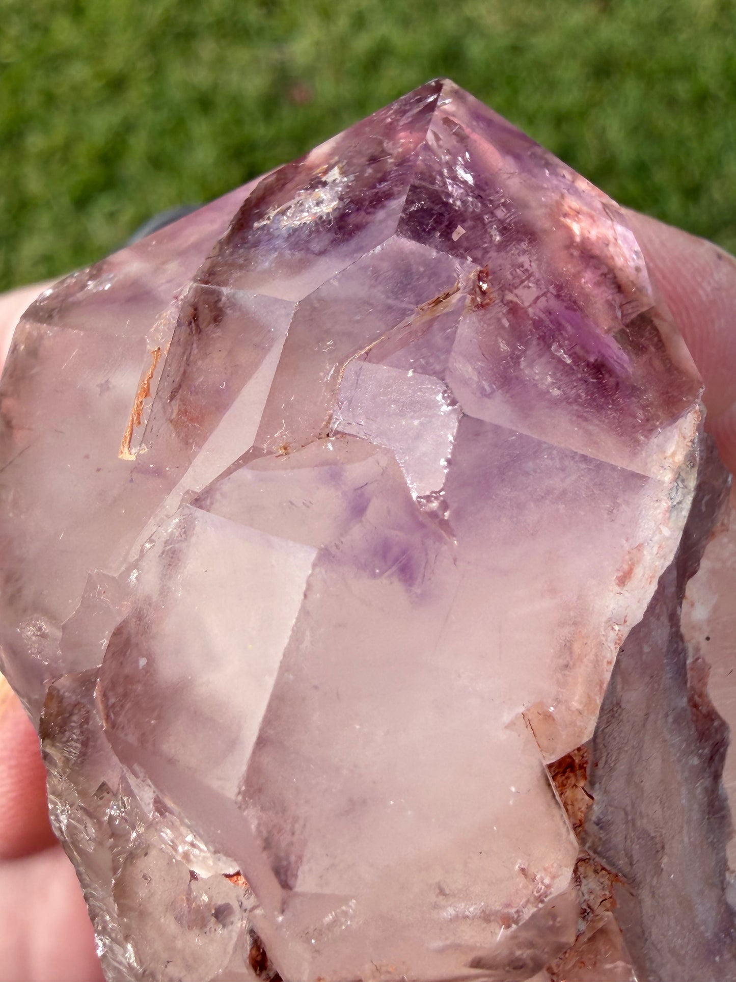 Large Included Amethyst Cluster Point– 215g | 8.5cm