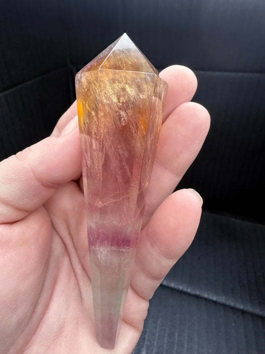 Candy Fluorite Wand on stand